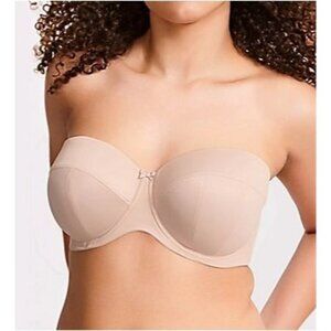 Sculptresse by Panache size 44D Dana Strapless Bra NWOT Nude